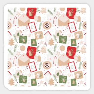 Winter Christmas Pattern Sticker